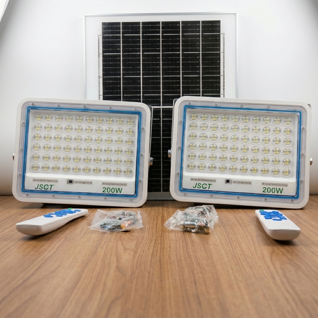 Two 200W THD Solar Floodlights